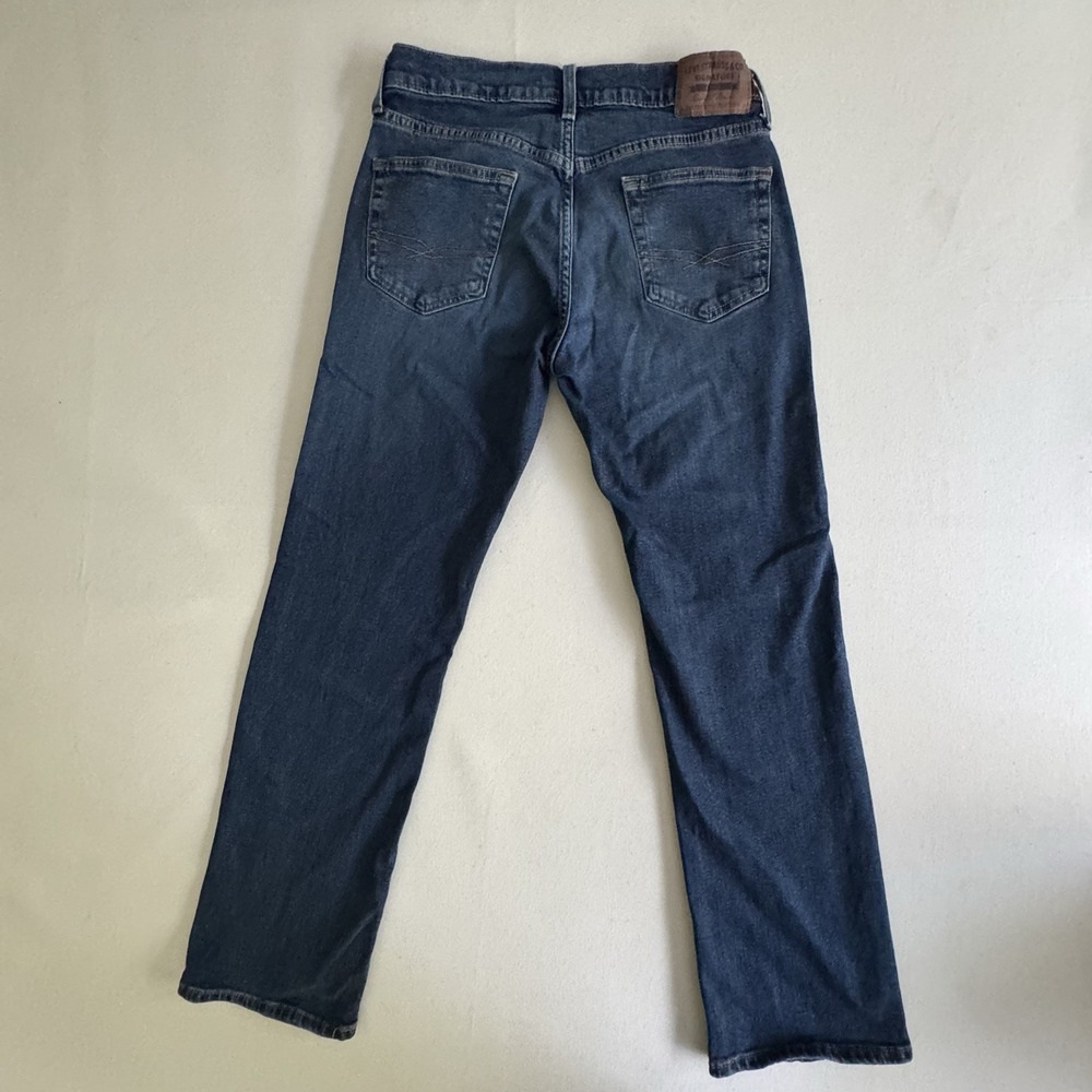 Levi's Men's 29X32 Signature Relaxed Fit Straight Leg Blue Denim 5-Pocket Jeans - Picture 5 of 11